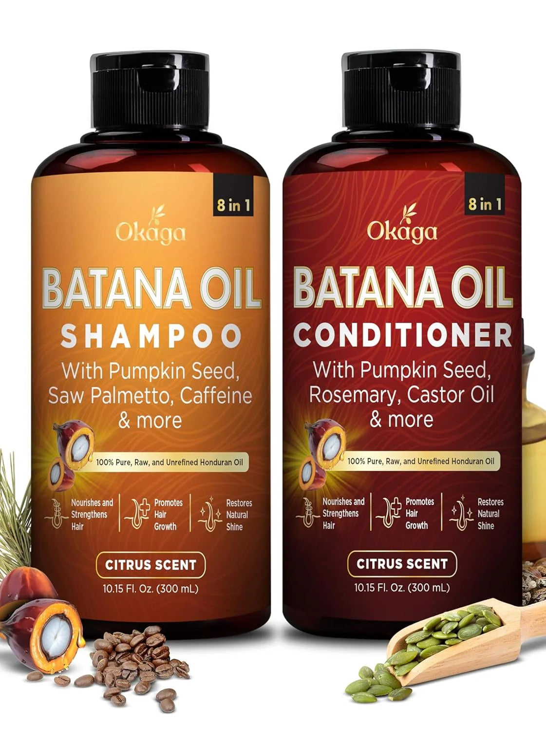 Batana Oil Shampoo & Conditioner - Alopecia Hair Regrowth Support