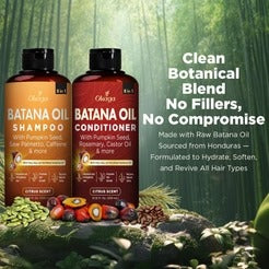 Batana Oil Shampoo & Conditioner - Alopecia Hair Regrowth Support