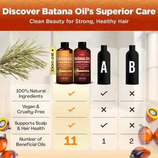 Batana Oil Shampoo & Conditioner - Alopecia Hair Regrowth Support